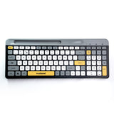 Arizone BK-037 Wireless Keyboard with Bluetooth & 2.4GHz Dual Channel, 100 Keys, Arabic/English Layout, Slim Design with Mobile Phone Holder