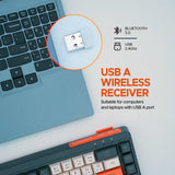 Arizone BK-036 Wireless Keyboard, Dual Mode Bluetooth 5.0 & 2.4GHz, Type-C Rechargeable Backlit Keyboard, Slim Design for Laptop, PC & Tablet – English/Arabic Layout