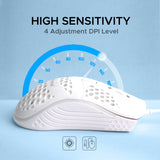 Arizone Wired Mouse with Honeycomb Lightweight Design and Adjustable DPI – USB Gaming Mouse for Laptop and PC