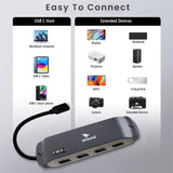 Arizone® USB HUB BS8H (8 IN 1) 1*USB-C PD/1*HDMI/1*RJ45/1*USB 3.0/2*USB 2.0/1*SD/TF