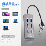 Arizone® USB HUB T-3628 (7 PORT HUB) 1*USB 3.0/6*USB 2.0