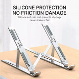 Adjustable Laptop Stand, Portable Aluminium Laptop Riser Laptop Holder for Desk, Foldable Ventilated Cooling Computer Support Stand for Apple MacBook Pro/Air, HP, Sony, Dell, Notebook Stand and more