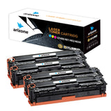 4 Pack Arizone Compatible Toner Cartridge Replacement for HP 201A (1 Black, 1 Cyan, 1 Magenta, 1 Yellow)